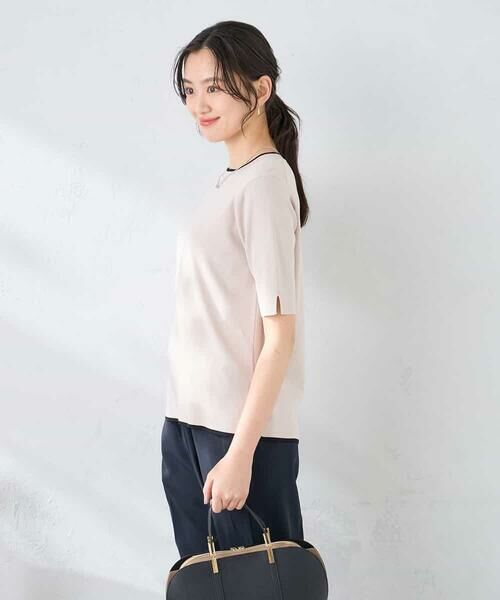 a.v.v / アー・ヴェ・ヴェ ニット・セーター | ハーフスリーブクルーネックサマーニット【洗える/接触冷感/UVカット】 | 詳細22