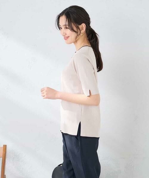 a.v.v / アー・ヴェ・ヴェ ニット・セーター | ハーフスリーブクルーネックサマーニット【洗える/接触冷感/UVカット】 | 詳細23