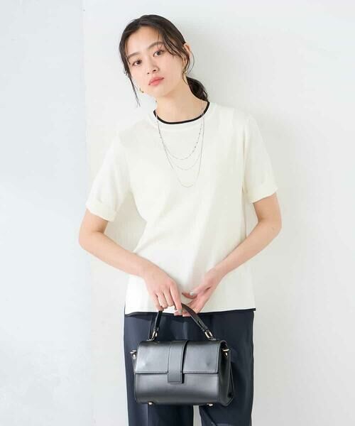 a.v.v / アー・ヴェ・ヴェ ニット・セーター | ハーフスリーブクルーネックサマーニット【洗える/接触冷感/UVカット】 | 詳細28