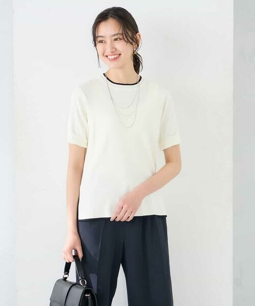 a.v.v / アー・ヴェ・ヴェ ニット・セーター | ハーフスリーブクルーネックサマーニット【洗える/接触冷感/UVカット】 | 詳細29