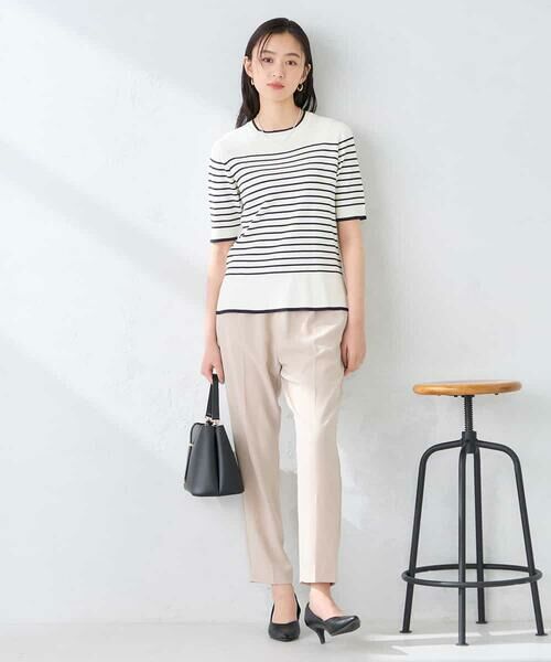 a.v.v / アー・ヴェ・ヴェ ニット・セーター | ハーフスリーブクルーネックサマーニット【洗える/接触冷感/UVカット】 | 詳細8