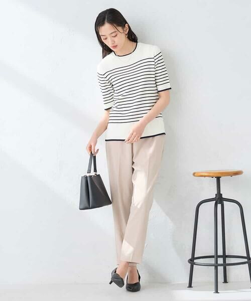 a.v.v / アー・ヴェ・ヴェ ニット・セーター | ハーフスリーブクルーネックサマーニット【洗える/接触冷感/UVカット】 | 詳細9