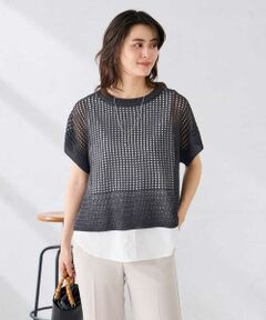 a.v.v / アー・ヴェ・ヴェ ニット・セーター | ラメ混メッシュニット