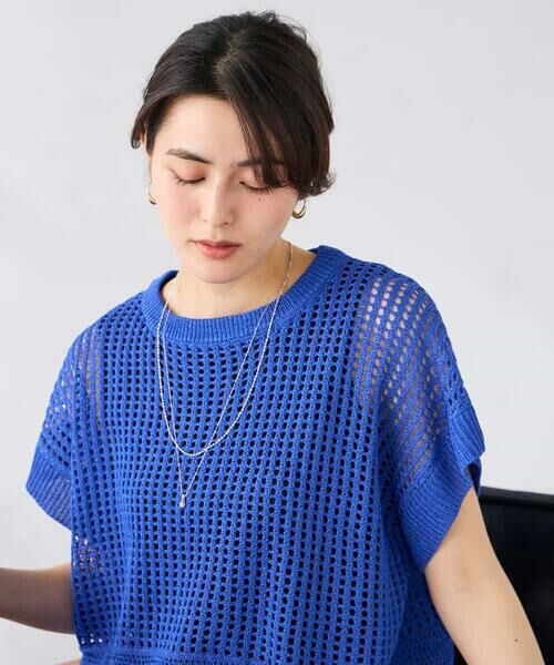 a.v.v / アー・ヴェ・ヴェ ニット・セーター | ラメ混メッシュニット | 詳細11