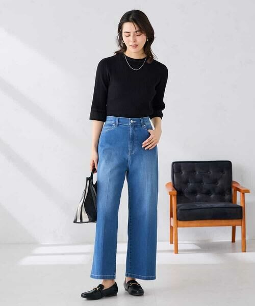 a.v.v / アー・ヴェ・ヴェ ニット・セーター | 部分シアーフレア袖リブニット | 詳細11