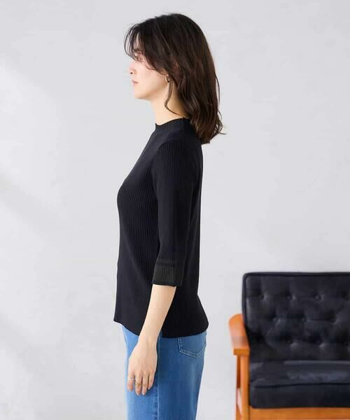 a.v.v / アー・ヴェ・ヴェ ニット・セーター | 部分シアーフレア袖リブニット | 詳細15