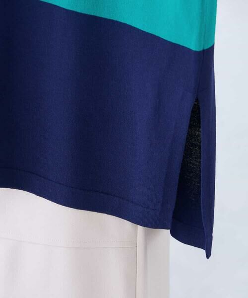 a.v.v / アー・ヴェ・ヴェ ニット・セーター | 【洗える/UVカット】バイカラーポンチョチュニック | 詳細21