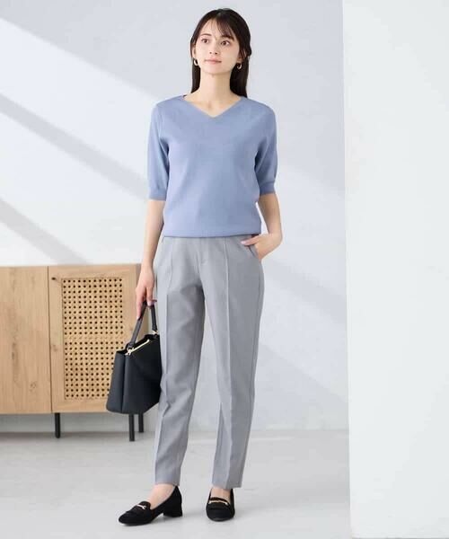 a.v.v / アー・ヴェ・ヴェ ニット・セーター | ハーフスリーブVネックサマーニット【洗える/接触冷感/UVカット】 | 詳細10