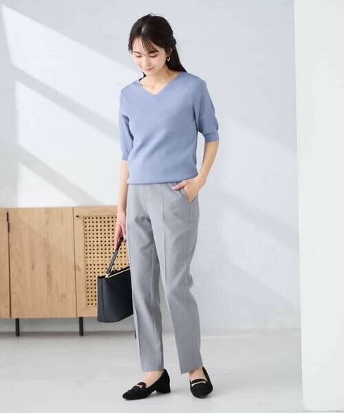 a.v.v / アー・ヴェ・ヴェ ニット・セーター | ハーフスリーブVネックサマーニット【洗える/接触冷感/UVカット】 | 詳細11
