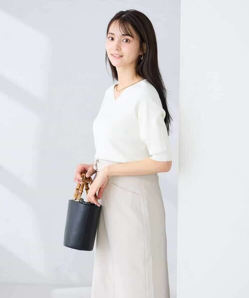 a.v.v / アー・ヴェ・ヴェ ニット・セーター | ハーフスリーブVネックサマーニット【洗える/接触冷感/UVカット】 | 詳細18