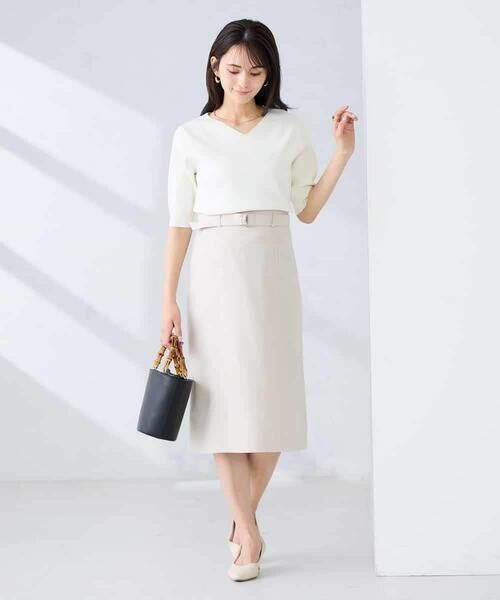 a.v.v / アー・ヴェ・ヴェ ニット・セーター | ハーフスリーブVネックサマーニット【洗える/接触冷感/UVカット】 | 詳細19