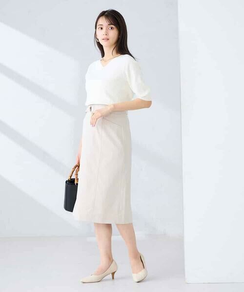 a.v.v / アー・ヴェ・ヴェ ニット・セーター | ハーフスリーブVネックサマーニット【洗える/接触冷感/UVカット】 | 詳細20