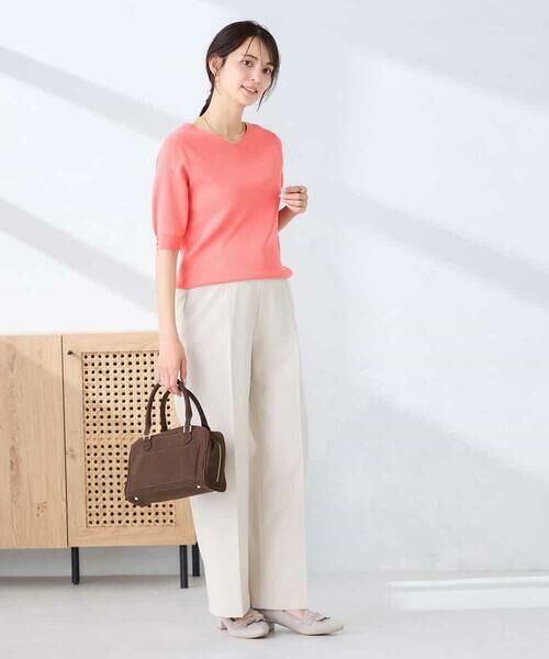 a.v.v / アー・ヴェ・ヴェ ニット・セーター | ハーフスリーブVネックサマーニット【WEB限定/洗える/接触冷感/UVカット】 | 詳細10