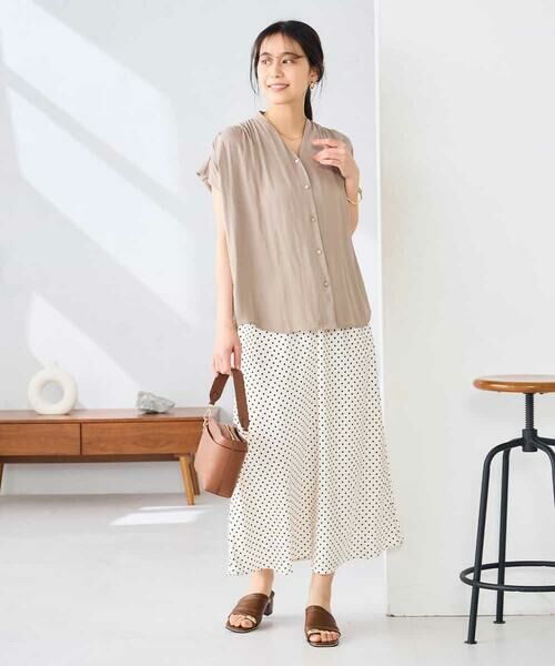 a.v.v / アー・ヴェ・ヴェ ロング・マキシ丈スカート | ソフトマーメイドサテンスカート【マシンウォッシャブル】 | 詳細13