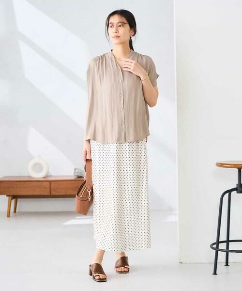 a.v.v / アー・ヴェ・ヴェ ロング・マキシ丈スカート | ソフトマーメイドサテンスカート【マシンウォッシャブル】 | 詳細15