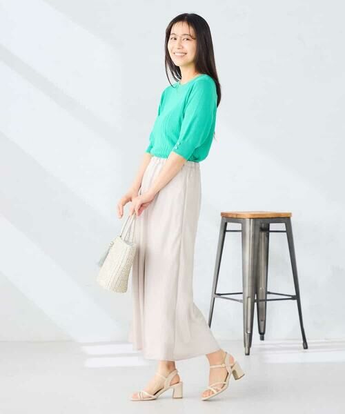 a.v.v / アー・ヴェ・ヴェ ロング・マキシ丈スカート | ソフトマーメイドサテンスカート【マシンウォッシャブル】 | 詳細6