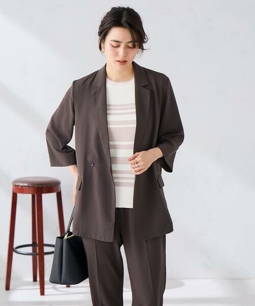 a.v.v / アー・ヴェ・ヴェ テーラードジャケット | ［支持率NO.1/接触冷感/速乾/UVカット/イージーケア］ハーフスリーブダブルジャケット | 詳細14