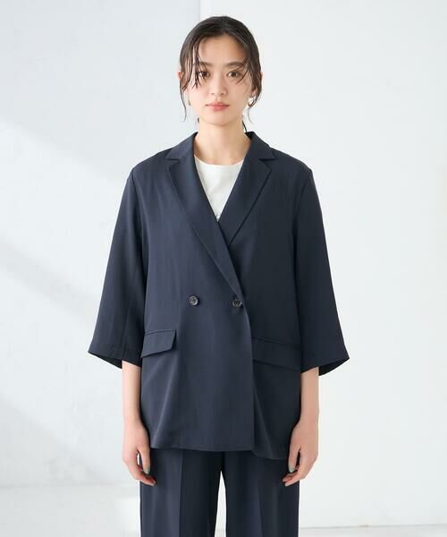 a.v.v / アー・ヴェ・ヴェ テーラードジャケット | ［支持率NO.1/接触冷感/速乾/UVカット/イージーケア］ハーフスリーブダブルジャケット | 詳細16