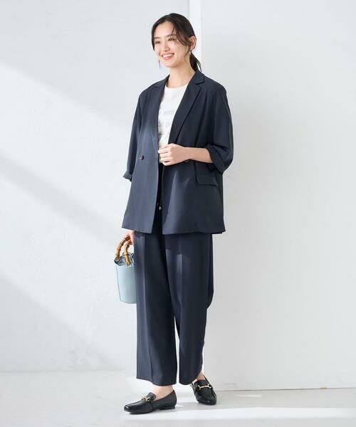 a.v.v / アー・ヴェ・ヴェ テーラードジャケット | ［支持率NO.1/接触冷感/速乾/UVカット/イージーケア］ハーフスリーブダブルジャケット | 詳細4