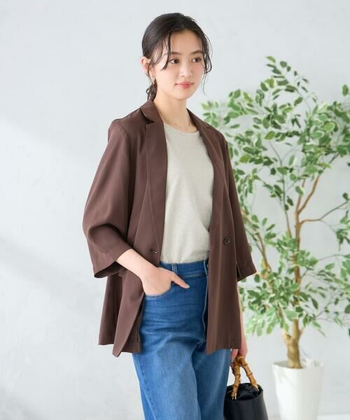 a.v.v / アー・ヴェ・ヴェ テーラードジャケット | ［支持率NO.1/接触冷感/速乾/UVカット/イージーケア］ハーフスリーブダブルジャケット | 詳細6