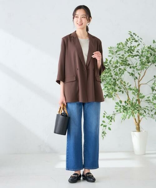 a.v.v / アー・ヴェ・ヴェ テーラードジャケット | ［支持率NO.1/接触冷感/速乾/UVカット/イージーケア］ハーフスリーブダブルジャケット | 詳細7