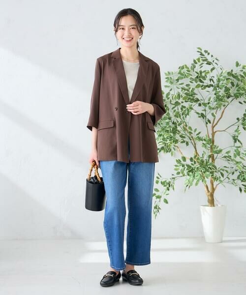 a.v.v / アー・ヴェ・ヴェ テーラードジャケット | ［支持率NO.1/接触冷感/速乾/UVカット/イージーケア］ハーフスリーブダブルジャケット | 詳細8