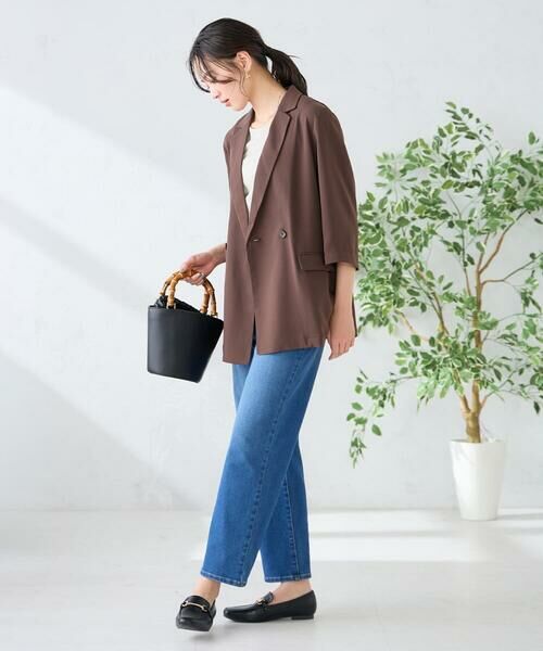 a.v.v / アー・ヴェ・ヴェ テーラードジャケット | ［支持率NO.1/接触冷感/速乾/UVカット/イージーケア］ハーフスリーブダブルジャケット | 詳細9