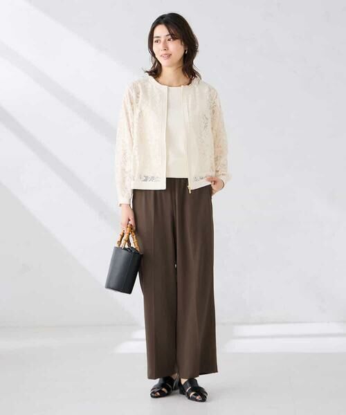 a.v.v / アー・ヴェ・ヴェ セットアップ | ノーカラーレースブルゾン | 詳細4