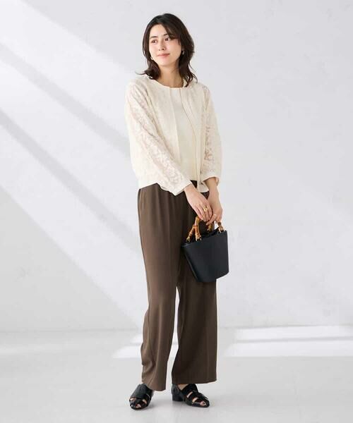 a.v.v / アー・ヴェ・ヴェ セットアップ | ノーカラーレースブルゾン | 詳細5