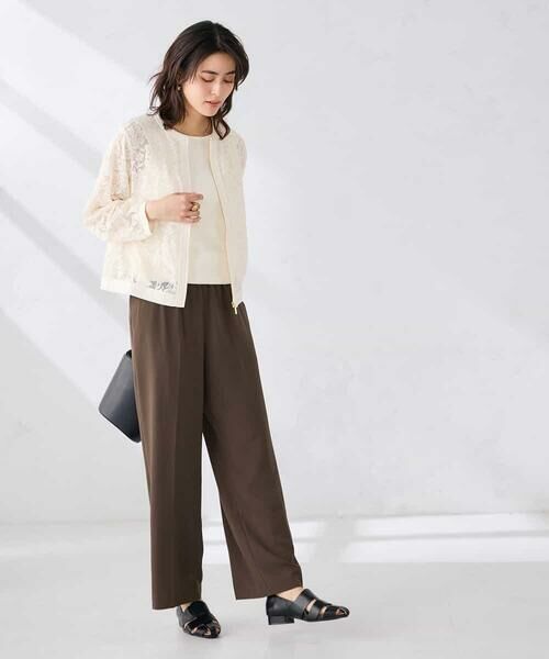 a.v.v / アー・ヴェ・ヴェ セットアップ | ノーカラーレースブルゾン | 詳細6