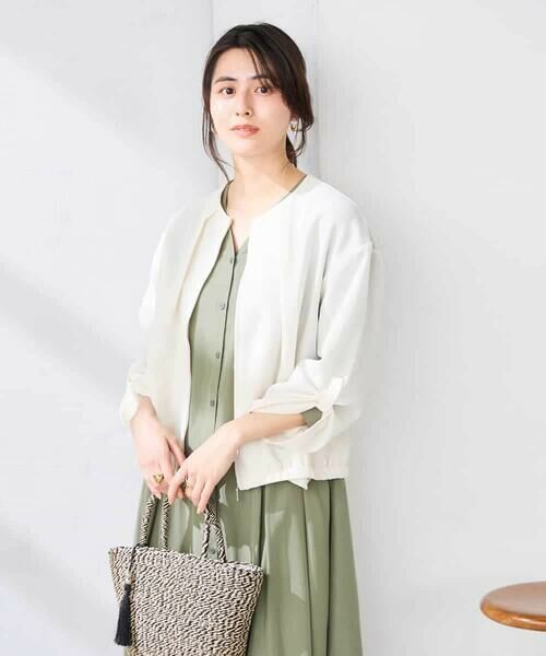 a.v.v / アー・ヴェ・ヴェ その他アウター | ノーカラーメッシュブルゾン | 詳細1