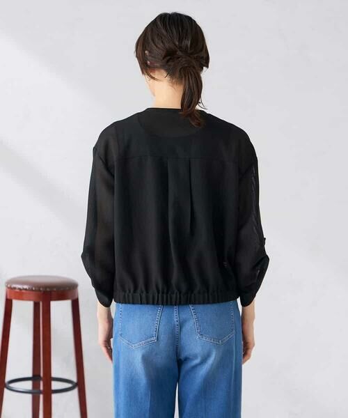 a.v.v / アー・ヴェ・ヴェ その他アウター | ノーカラーメッシュブルゾン | 詳細15