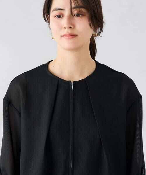 a.v.v / アー・ヴェ・ヴェ その他アウター | ノーカラーメッシュブルゾン | 詳細17