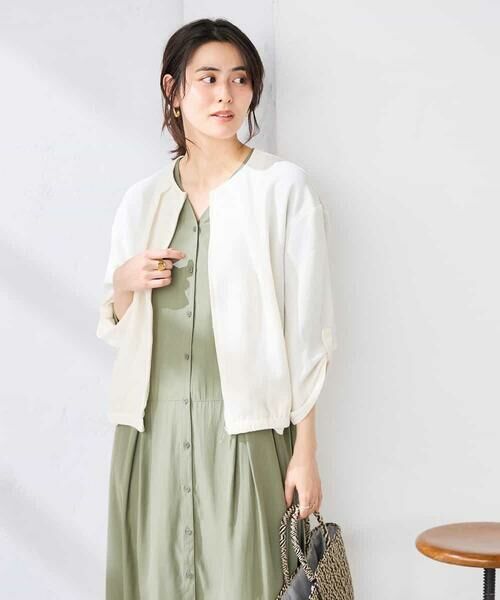 a.v.v / アー・ヴェ・ヴェ その他アウター | ノーカラーメッシュブルゾン | 詳細2