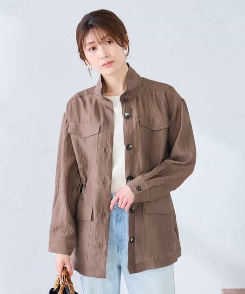 a.v.v / アー・ヴェ・ヴェ セットアップ | シアーサファリジャケット（ブラウン）
