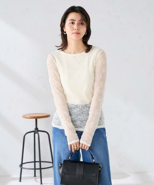 a.v.v / アー・ヴェ・ヴェ カットソー | ストレッチレーストップス | 詳細3