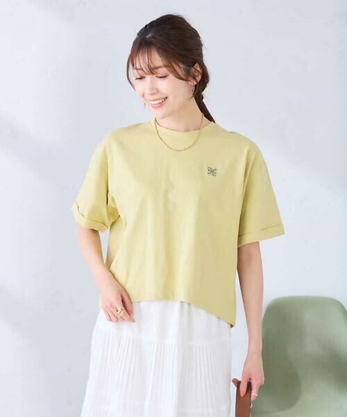 a.v.v / アー・ヴェ・ヴェ カットソー | 大人のクロップド刺繍Tシャツ【UVカット・接触冷感】 | 詳細15