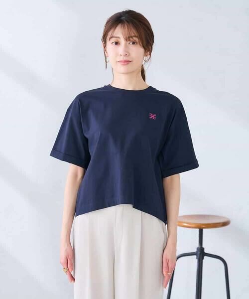 a.v.v / アー・ヴェ・ヴェ カットソー | 大人のクロップド刺繍Tシャツ【UVカット・接触冷感】 | 詳細3