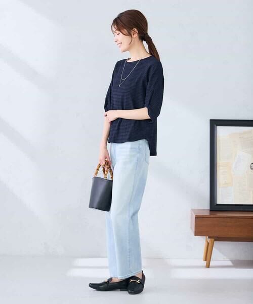 a.v.v / アー・ヴェ・ヴェ カットソー | ボーダー楊柳袖デザインカットソー | 詳細14