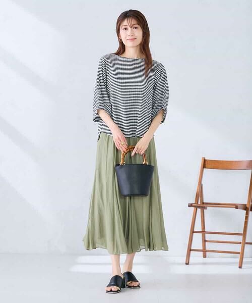 a.v.v / アー・ヴェ・ヴェ カットソー | ボーダー楊柳袖デザインカットソー | 詳細18