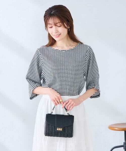 a.v.v / アー・ヴェ・ヴェ カットソー | ボーダー楊柳袖デザインカットソー | 詳細22