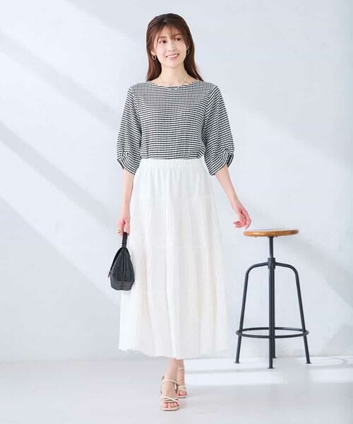 a.v.v / アー・ヴェ・ヴェ カットソー | ボーダー楊柳袖デザインカットソー | 詳細25