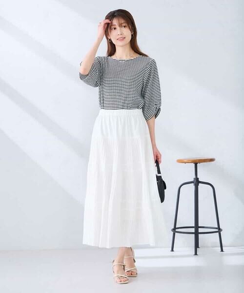 a.v.v / アー・ヴェ・ヴェ カットソー | ボーダー楊柳袖デザインカットソー | 詳細26