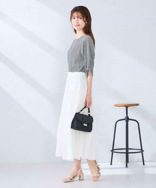 a.v.v / アー・ヴェ・ヴェ カットソー | ボーダー楊柳袖デザインカットソー | 詳細27