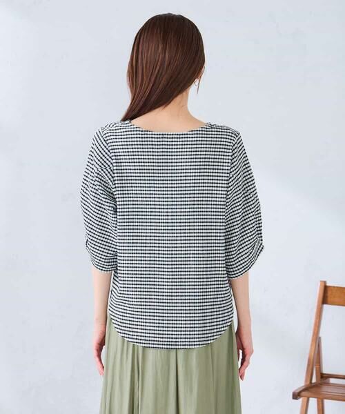 a.v.v / アー・ヴェ・ヴェ カットソー | ボーダー楊柳袖デザインカットソー | 詳細30