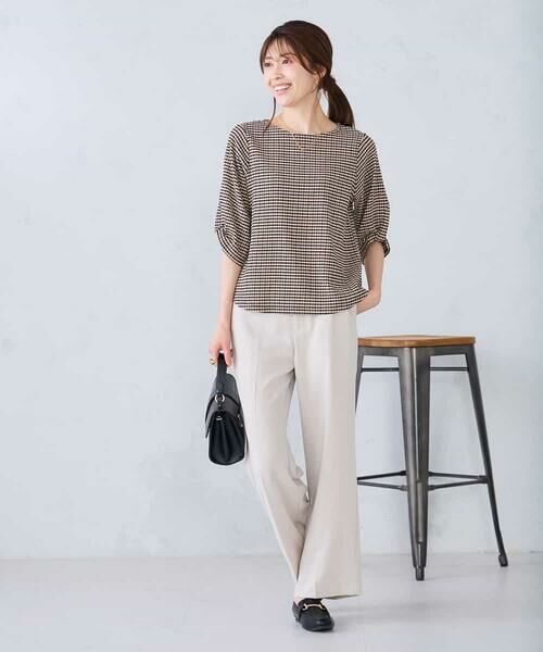 a.v.v / アー・ヴェ・ヴェ カットソー | ボーダー楊柳袖デザインカットソー | 詳細4