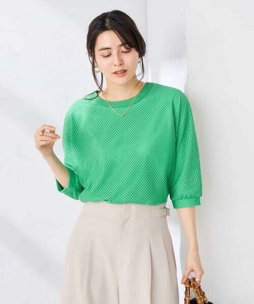 a.v.v / アー・ヴェ・ヴェ カットソー | 幾何レースドルマンカットソー | 詳細10