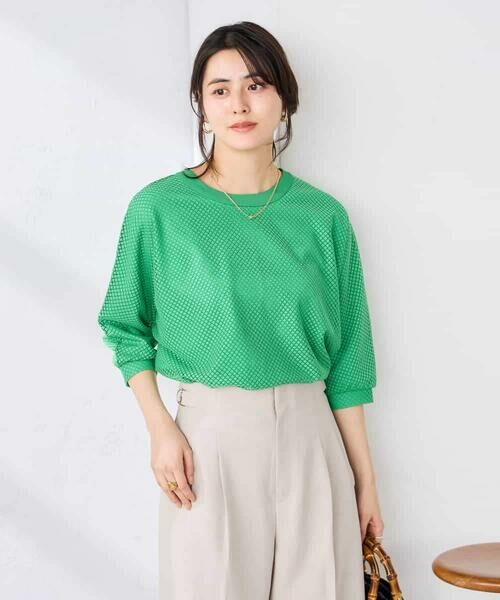 a.v.v / アー・ヴェ・ヴェ カットソー | 幾何レースドルマンカットソー | 詳細11