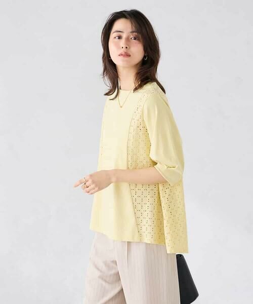 a.v.v / アー・ヴェ・ヴェ カットソー | レース切替Aラインカットソー | 詳細2