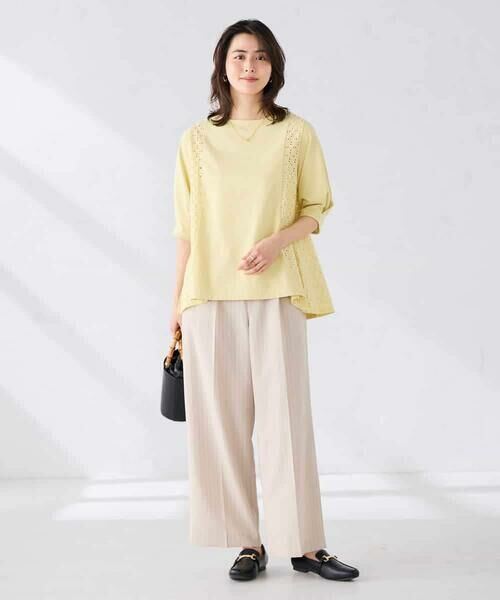 a.v.v / アー・ヴェ・ヴェ カットソー | レース切替Aラインカットソー | 詳細4